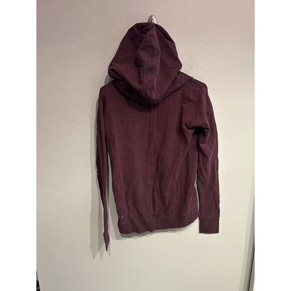 Lululemon Pullover Women’s 4 Maroon Long Sleeve Stress Less Funnel Neck Hoodie - Picture 3 of 7